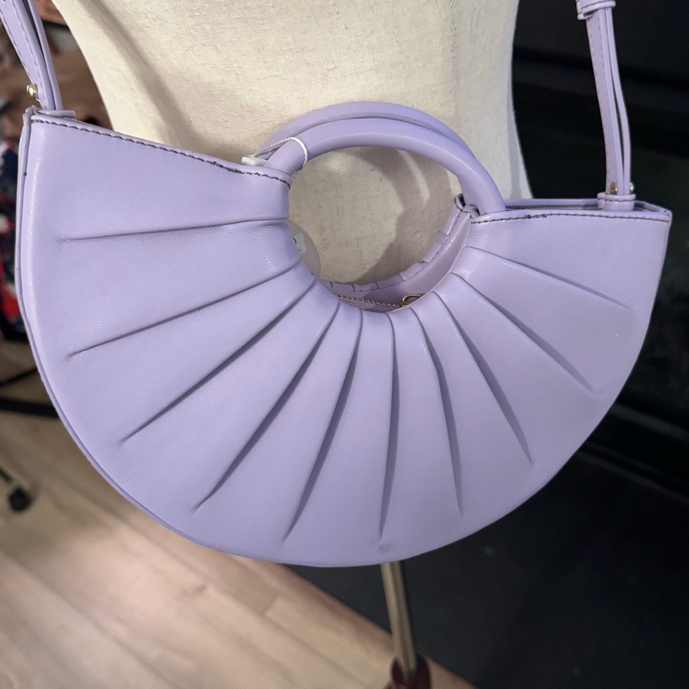💜 Melie Bianco “Karlie” Lilac Vegan Crossbody Bag (NWT) - Picture 2 of 9